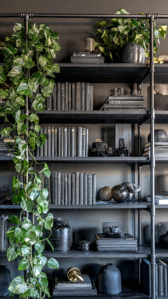 Industrial Black Metal Shelving