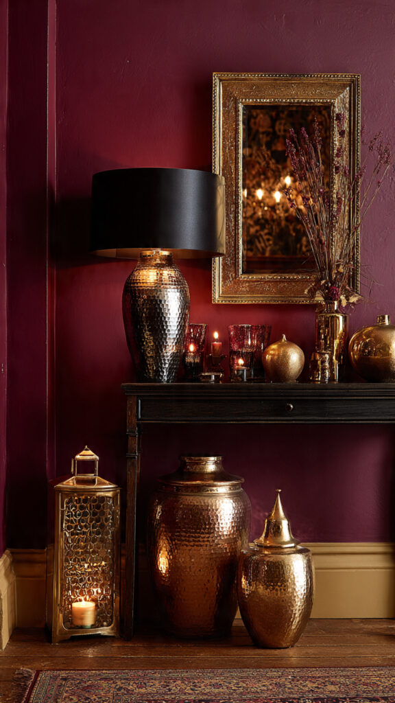 Layered Metallic Accents in Brass and Copper
