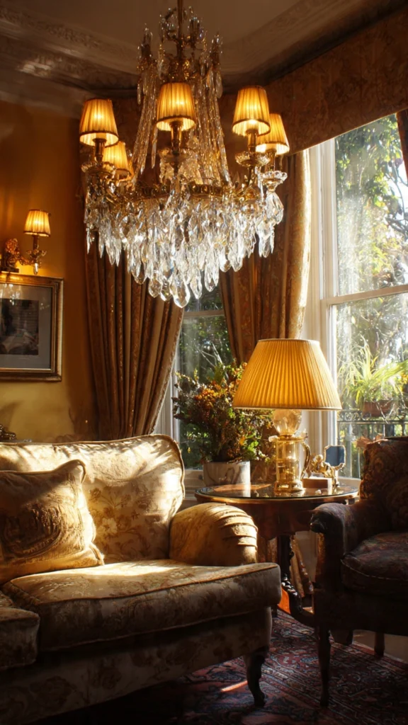 Brass and Crystal Lighting Fixtures