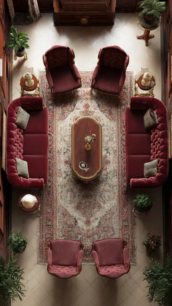 Furniture Arrangements Emphasizing Conversation and Flow