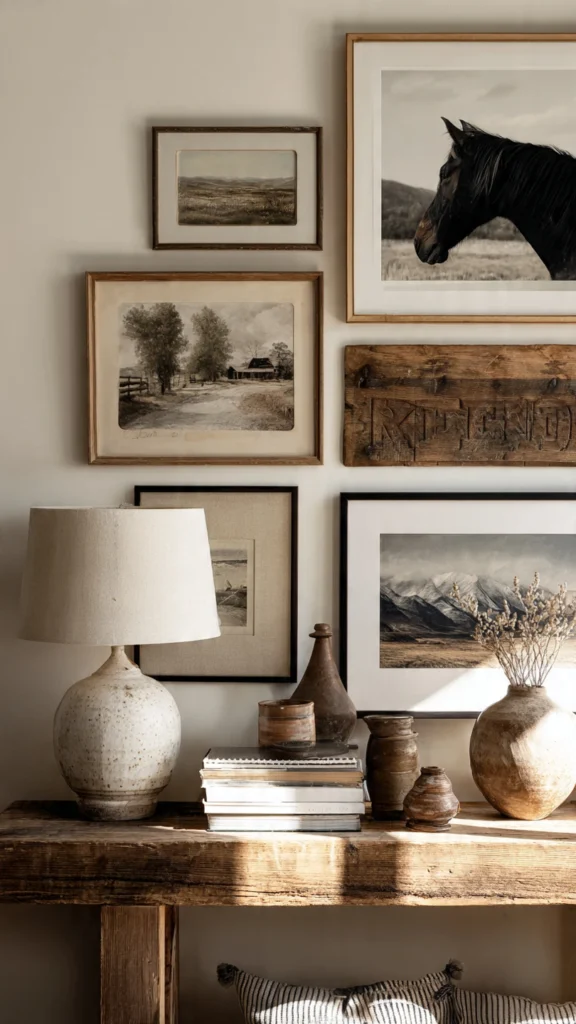 Add Art, Vintage Finds, and Western Motifs