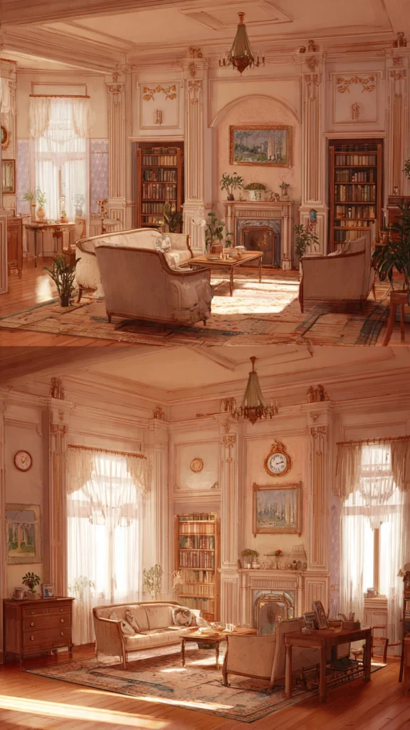 Spacious Edwardian living rooms