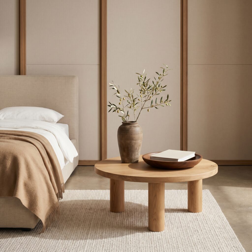 4. Use Timber to Ground the Bedroom