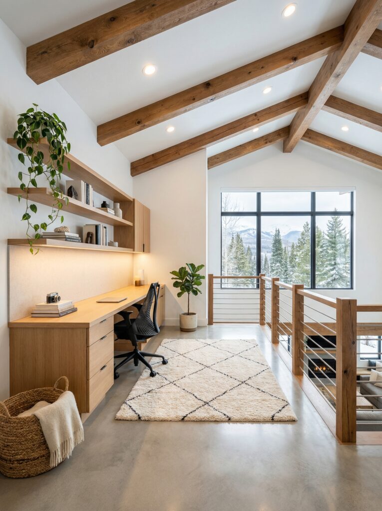 Office Loft Overlooking the Living Room