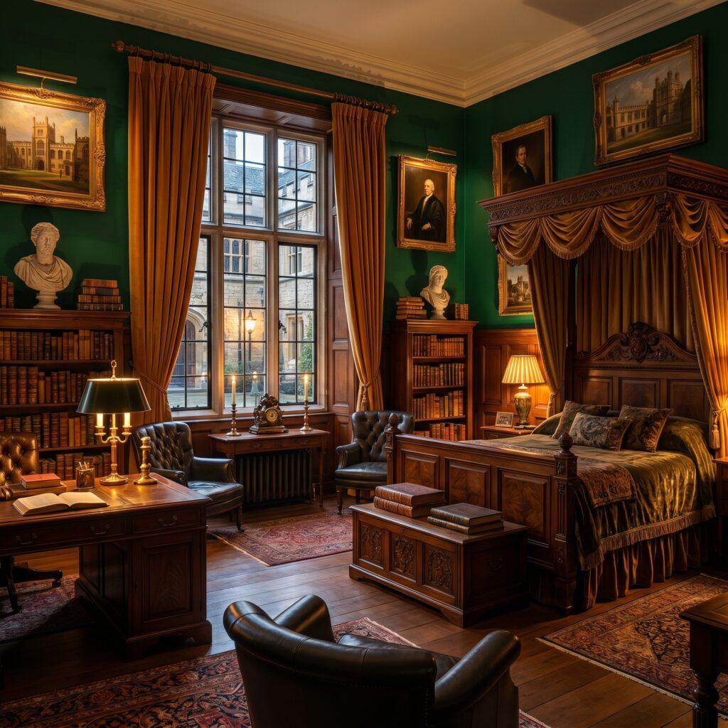 Idea 5: The Oxford-Inspired Elegance – Academic Decor with Classical Elements
