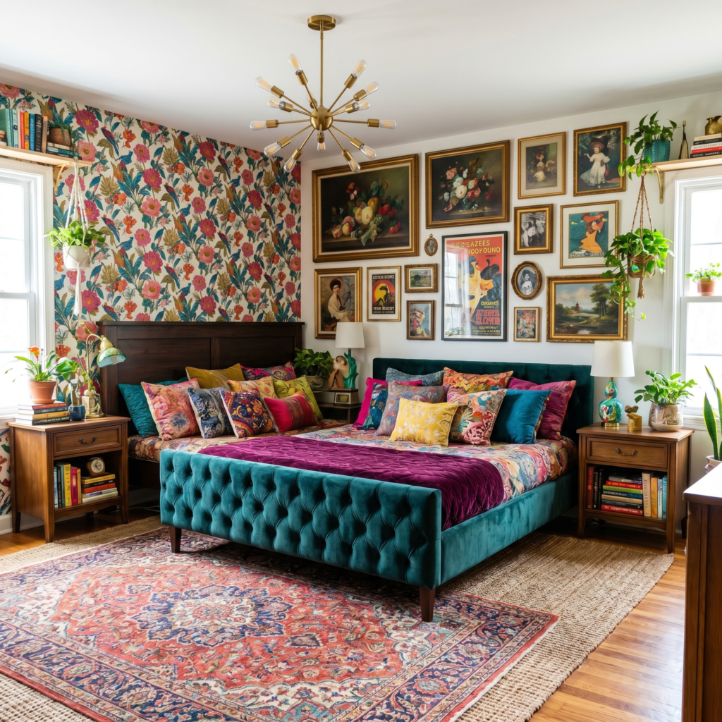 Maximalist Eclectic Bedroom